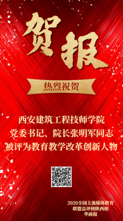 热烈祝贺我院党委书记、院长张明军同志被评为教育教学改革创新人物！