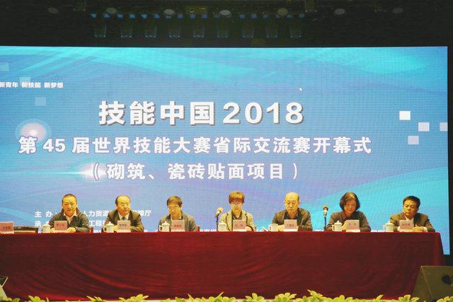 技能中国2018——第45届世界技能大赛砌筑、瓷砖贴面项目省际交流赛在西安建筑工程技师学院拉开帷幕(图9)