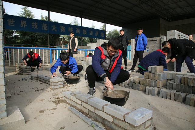 西安建筑工程技师学院第十一届技能大赛砌筑项目成功举行(图4)